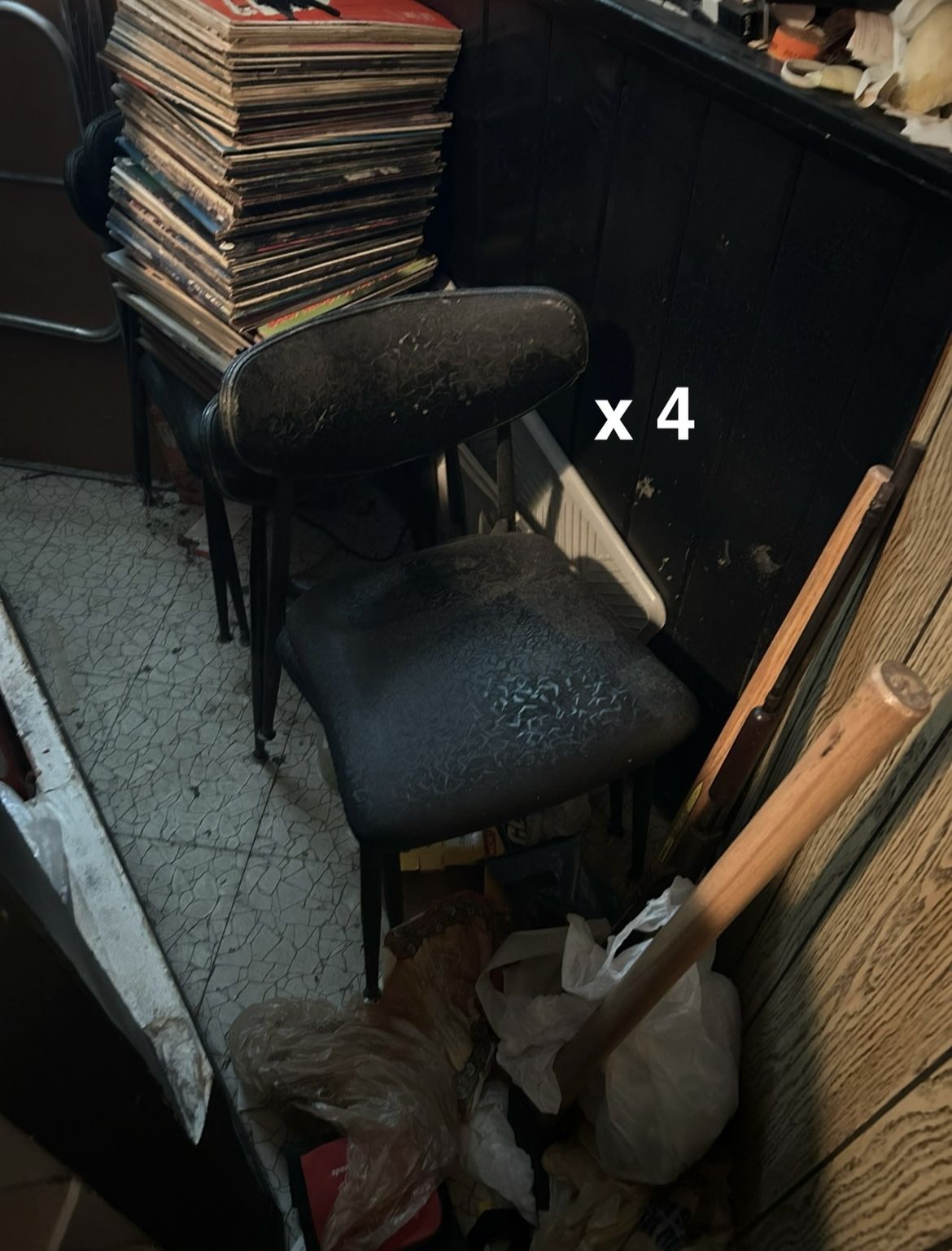 Set of 4 vintage textured chairs - ONLY $10