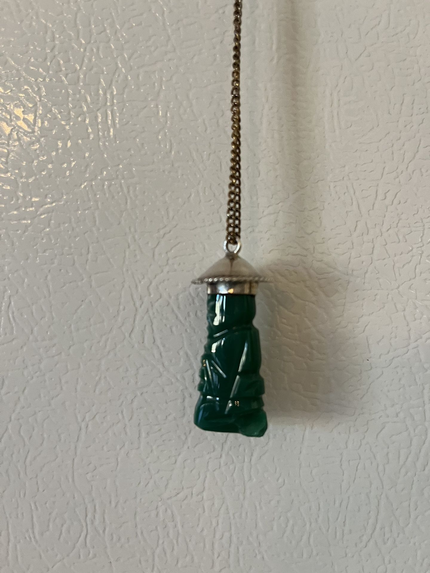 Green Cut Glass Pendant