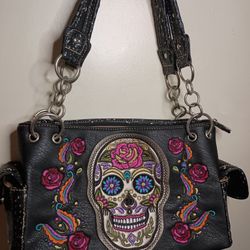 SUGAR SKULL Day Of The Dead Bag Concealed 