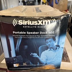 SIRIUSXM SATELLITE RADIO SXSD2 PORTABLE SPEAKER DOCK SD2 NEW OPEN BOX