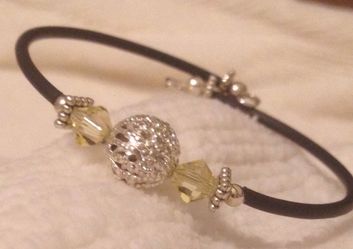 Memory Wire Swarovski Crystal Bracelet