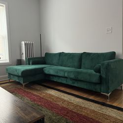 Green sectional couch