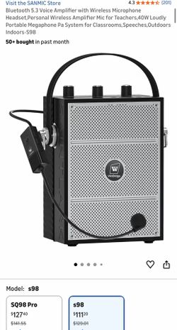 Bluetooth 5.3 Voice Amplifier with Wireless Microphone Headset