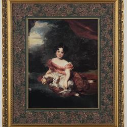 Portrait Miss Peel" – Framed Reproduction in Gold Leaf Frame by Windsor Art