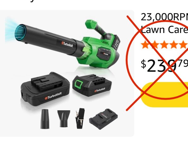 23,000RPM Leaf Blower Cordless for Lawn Care, 620CFM/150MPH Electric Lightweight Yard Blower with 40V
