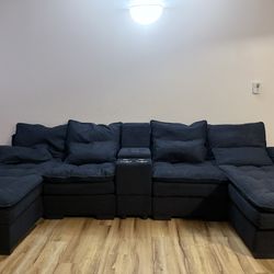 Black Fabric Couch