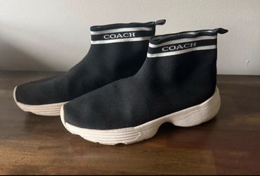 Coach Sock Sneakers Black Knit