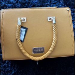 BEBE HANDBAG / W shoulder strap -Dark shade of Yellow