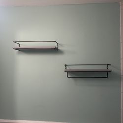 2 Grey Wall Shelf