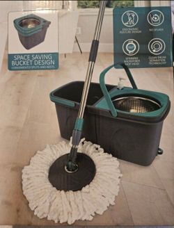 Brookstone stainless spin mop and bucket