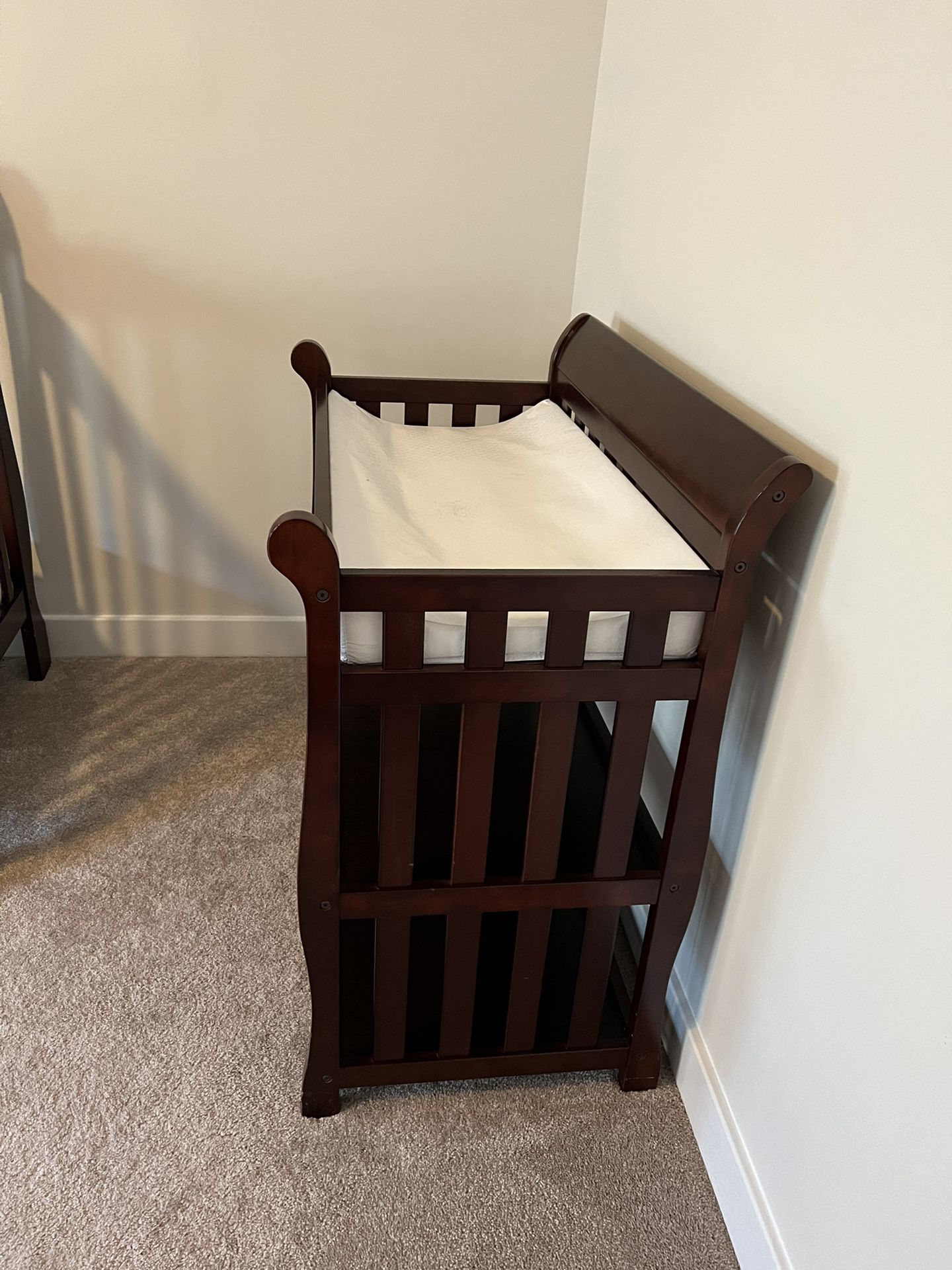 Crib and Diaper Changing Table