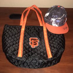 SAN FRANCISCO GIANTS Handbag w/ BUSTER POSEY ball cap 