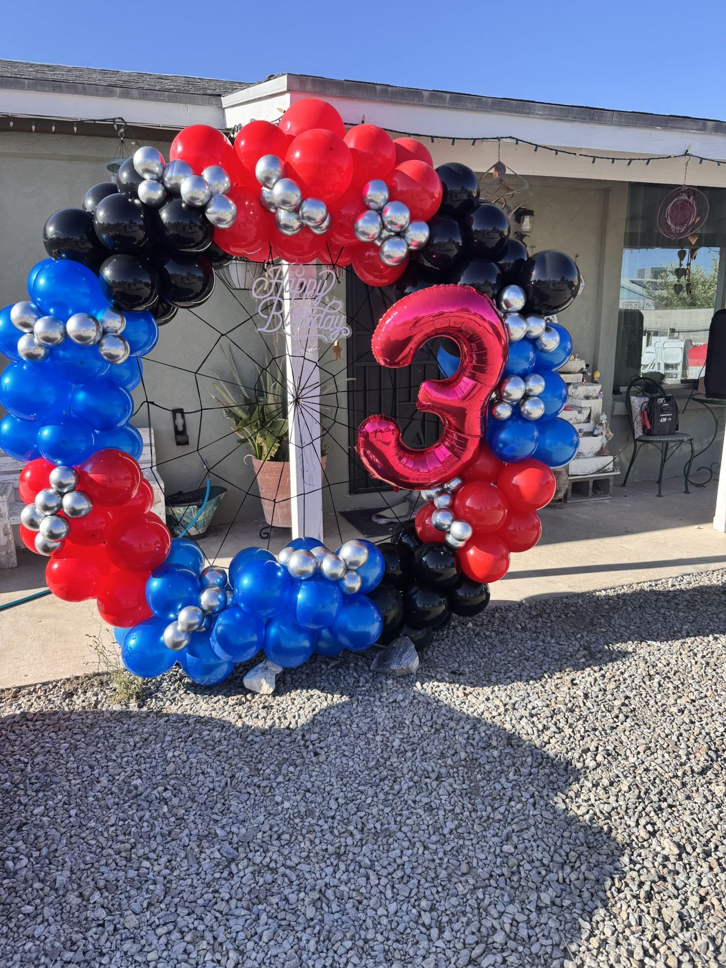 Spiderman Balloon Garland