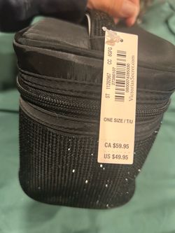 Victoria's Secret Black Sequin Cosmetic Bag