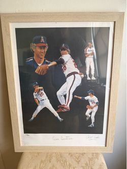 Don Sutton Signed Limited Edition Lithograph Framed Art (Dodgers/Angels)