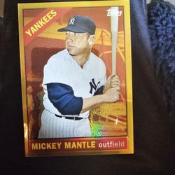 2012 Topps  Mickey Mantle 1966 Topps Gold Chrome Reprint # 50