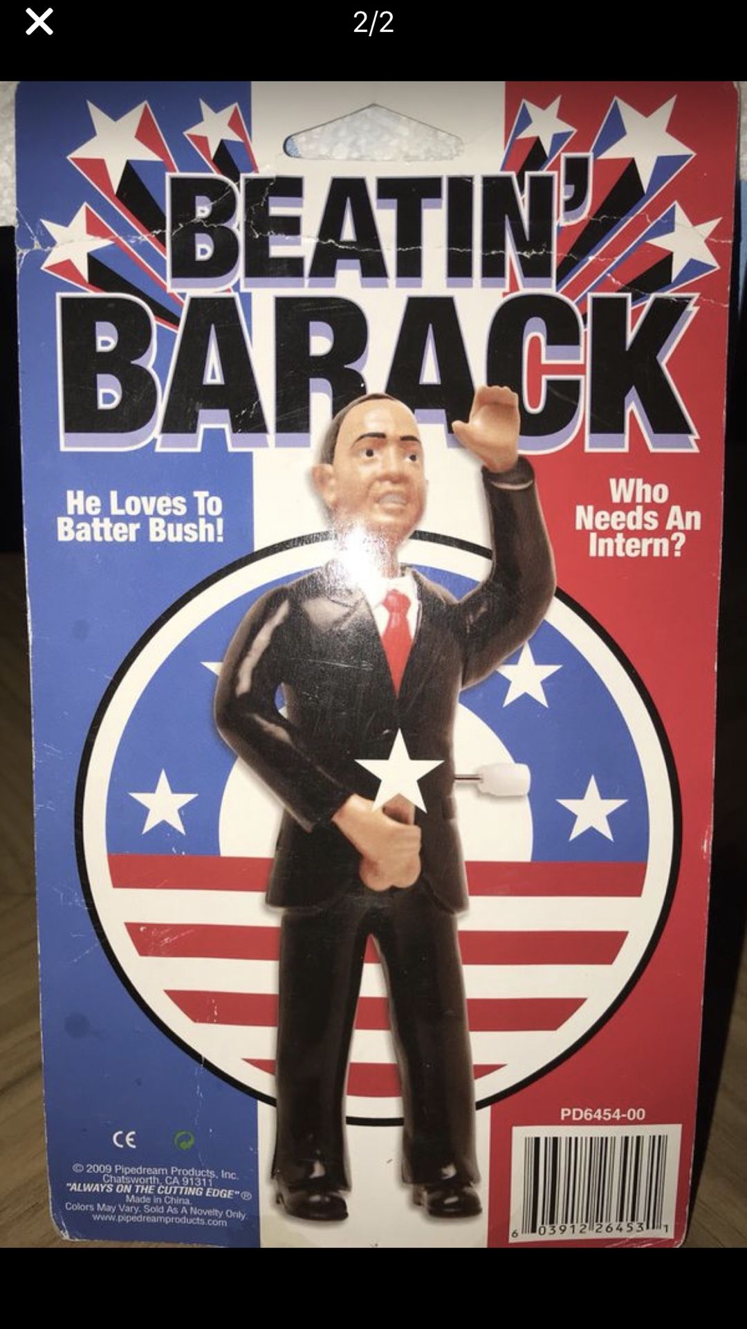(21 & OVER) Beatin’ Barack Obama “ADULT” WIND UP RARE!