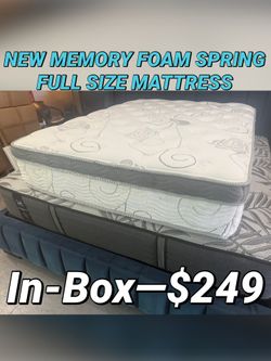 NEW MEMORY FOAM SPRING FULL SIZE MATTRESS