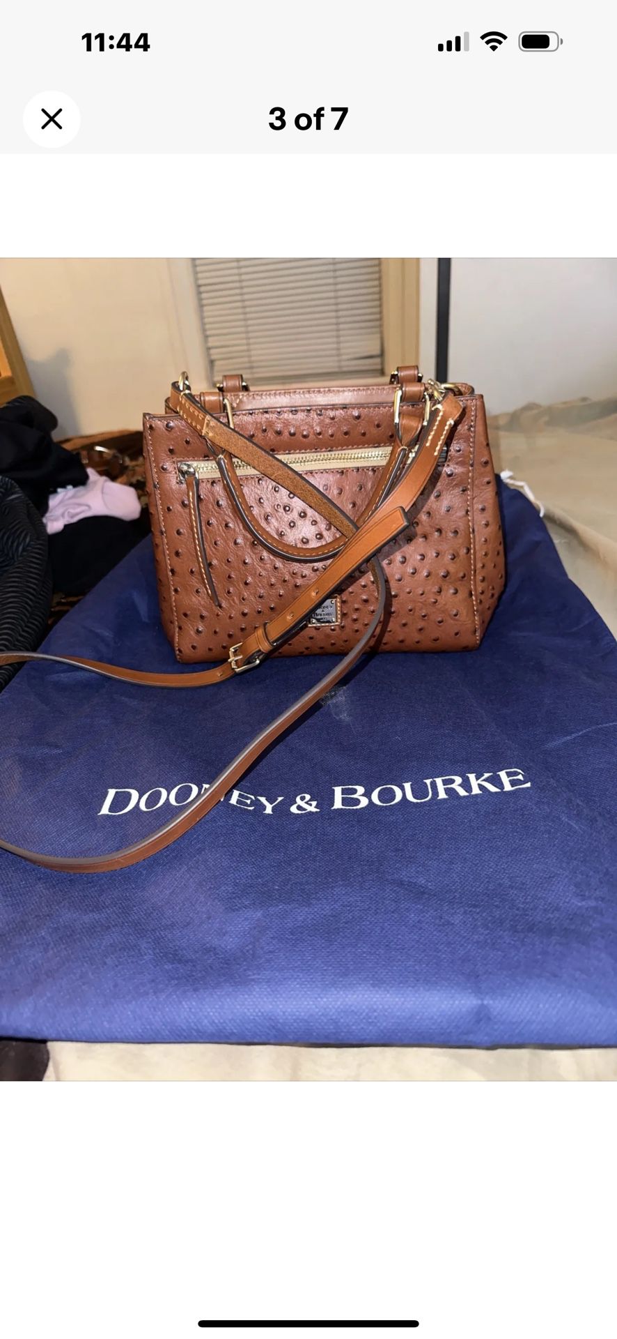 New Dooney And Bourke Ostrich Bag