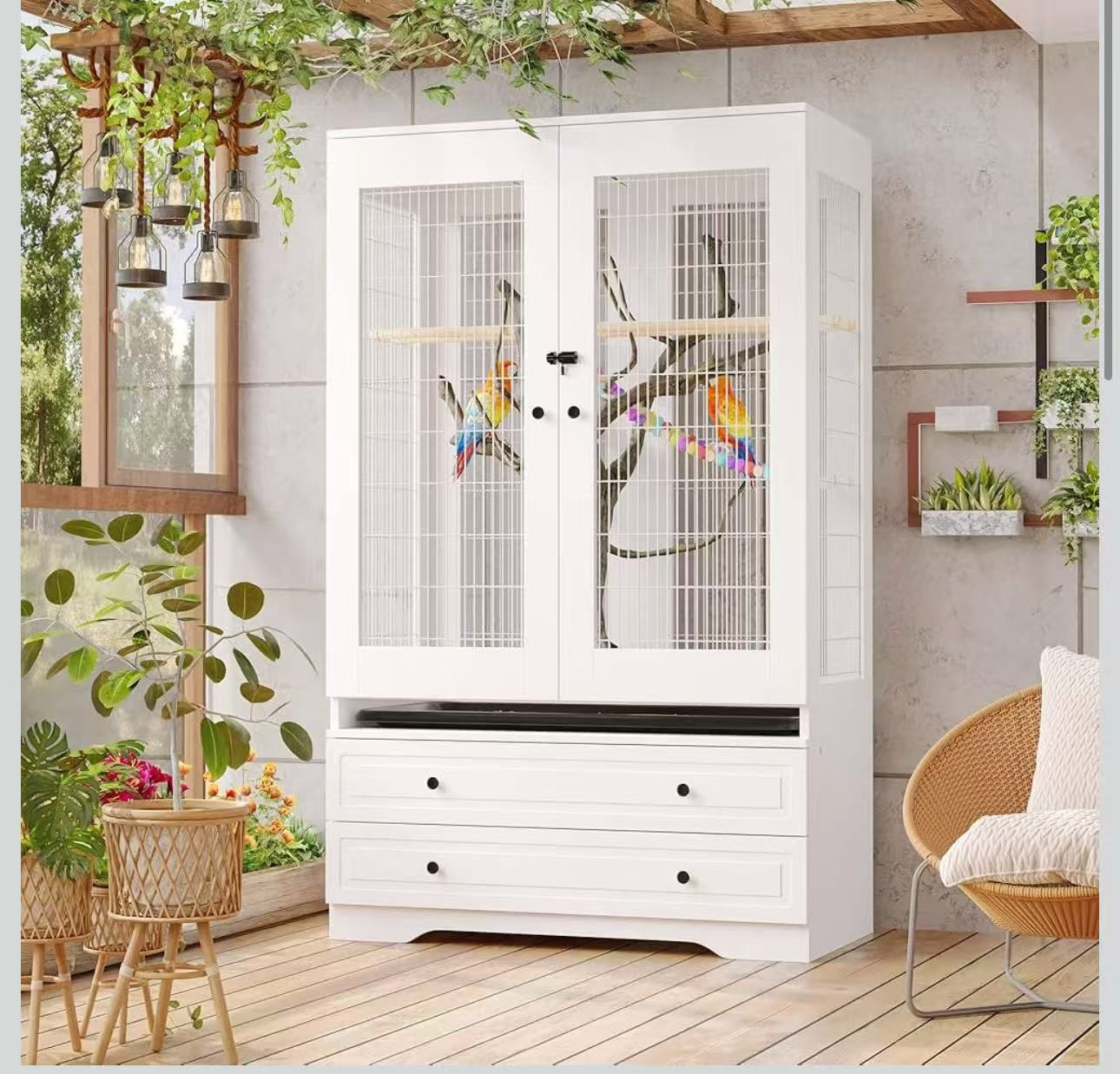 Large Bird Parakeet Parrot Cockatiel Cage