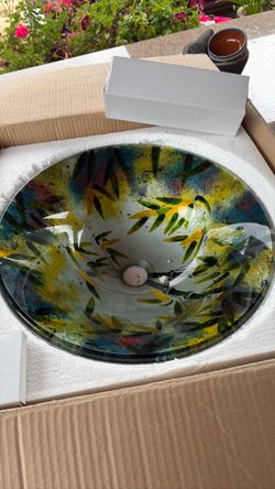 Glass sink bowl