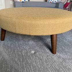 Fabric ottoman MCM Style