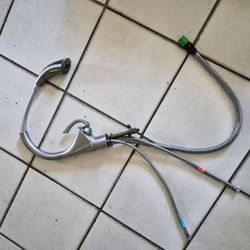 Grohe single-handle kitchen faucet with a pull-out sprayer