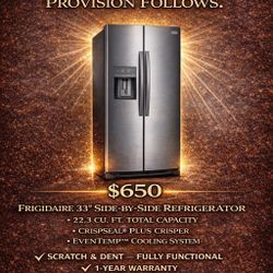 Frigidaire gallery 33 inch side-by-side refrigerator