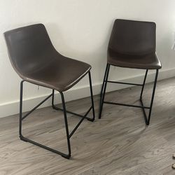 Faux leather Counter Height Bar Stools