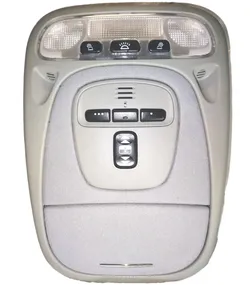 JAGUAR 2004-09 XJ8 XJ8L VANDEN PLAS OVERHEAD CONSOLE W/ ROOF MOUNT & LIGHTS.
