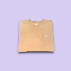 Vintage Carhartt  loose fit pocket tee shirt beige men’s 3XL Tall