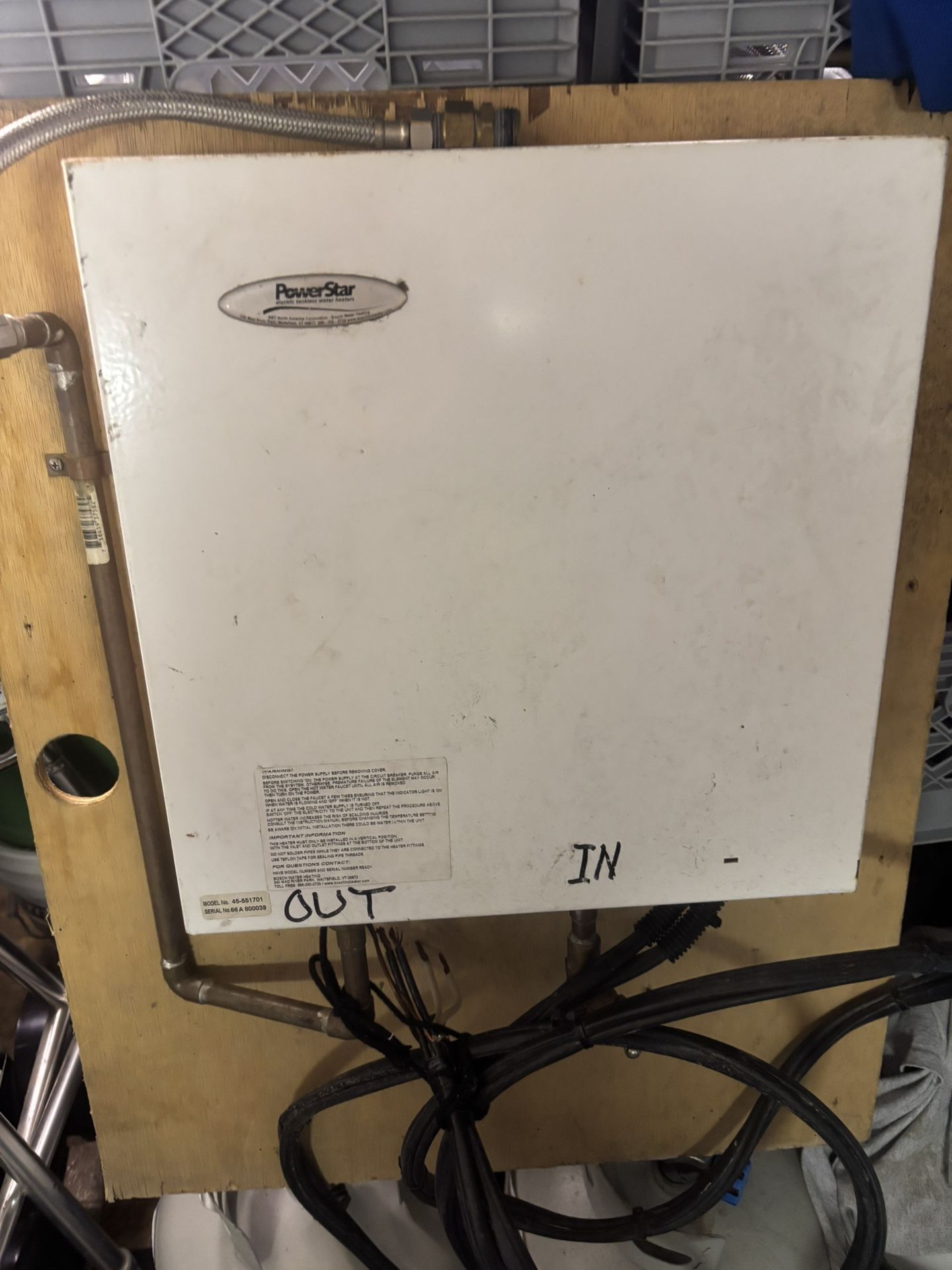 Hot Water heater. Tankless, electric
