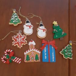 Small Gingerbread Cookie Ornaments Holiday Decor Christmas