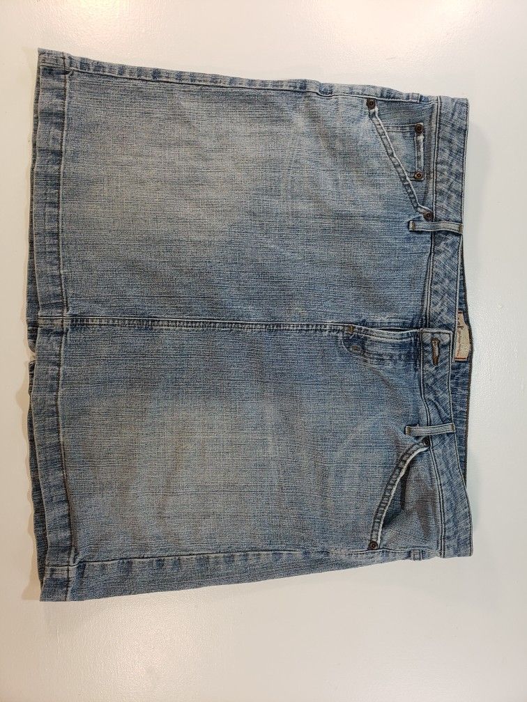 Size 18 LEI Jean Demin Cotton Stretch Mini Skirt