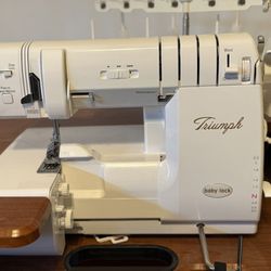 Triumph Baby lock Serger And Kangaroo Table  