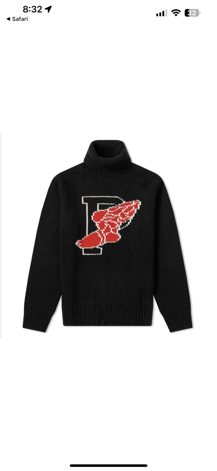 Polo Pwing Turtleneck Knit Size Medium