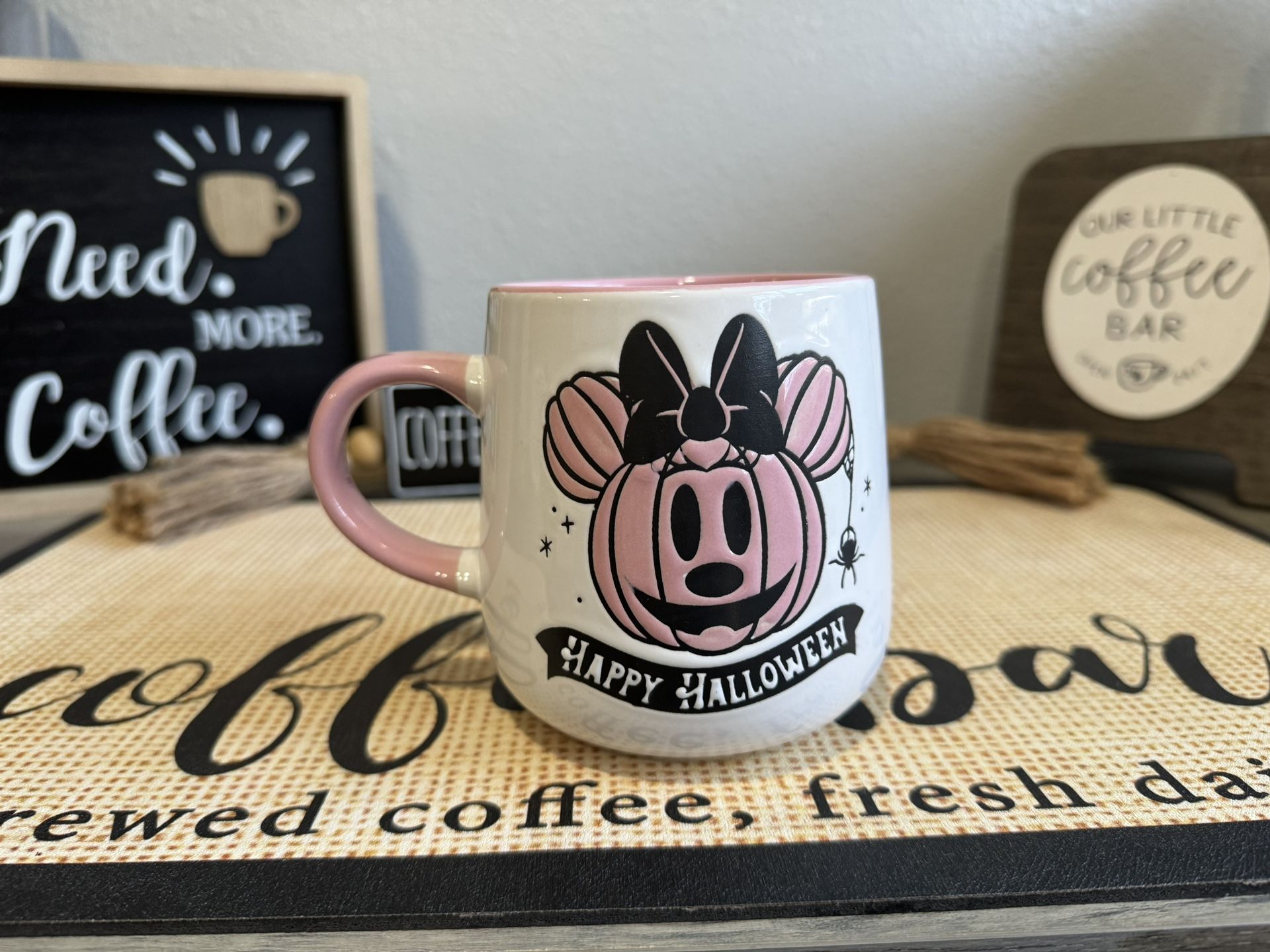 Pink Minnie Pumpkin Mug