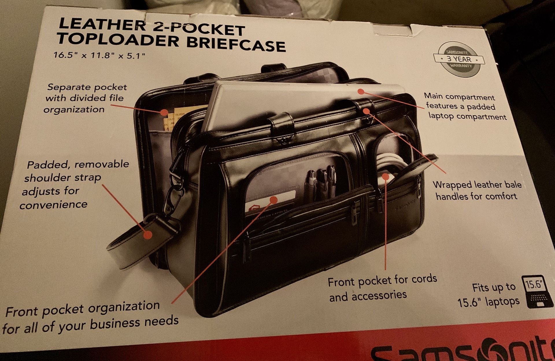 Samsonite Briefcase - Brand new