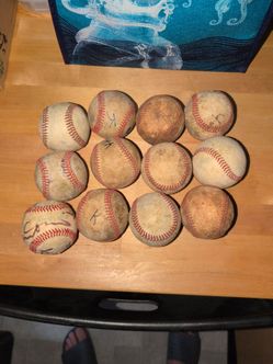 One dozen baseballs