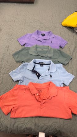 Lot of 4 Kids Polo Shirts Mixed Brands
