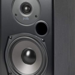 2 EA Brand New! Polk Audio T15 Home Theater and Stereo Bookshelf Speakers – Deep Bass Response, Dolby and DTS Surround, Wall-Mountable, Pair, Black