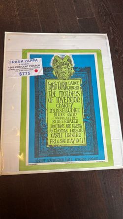 Frank Zappa 1968 Poster