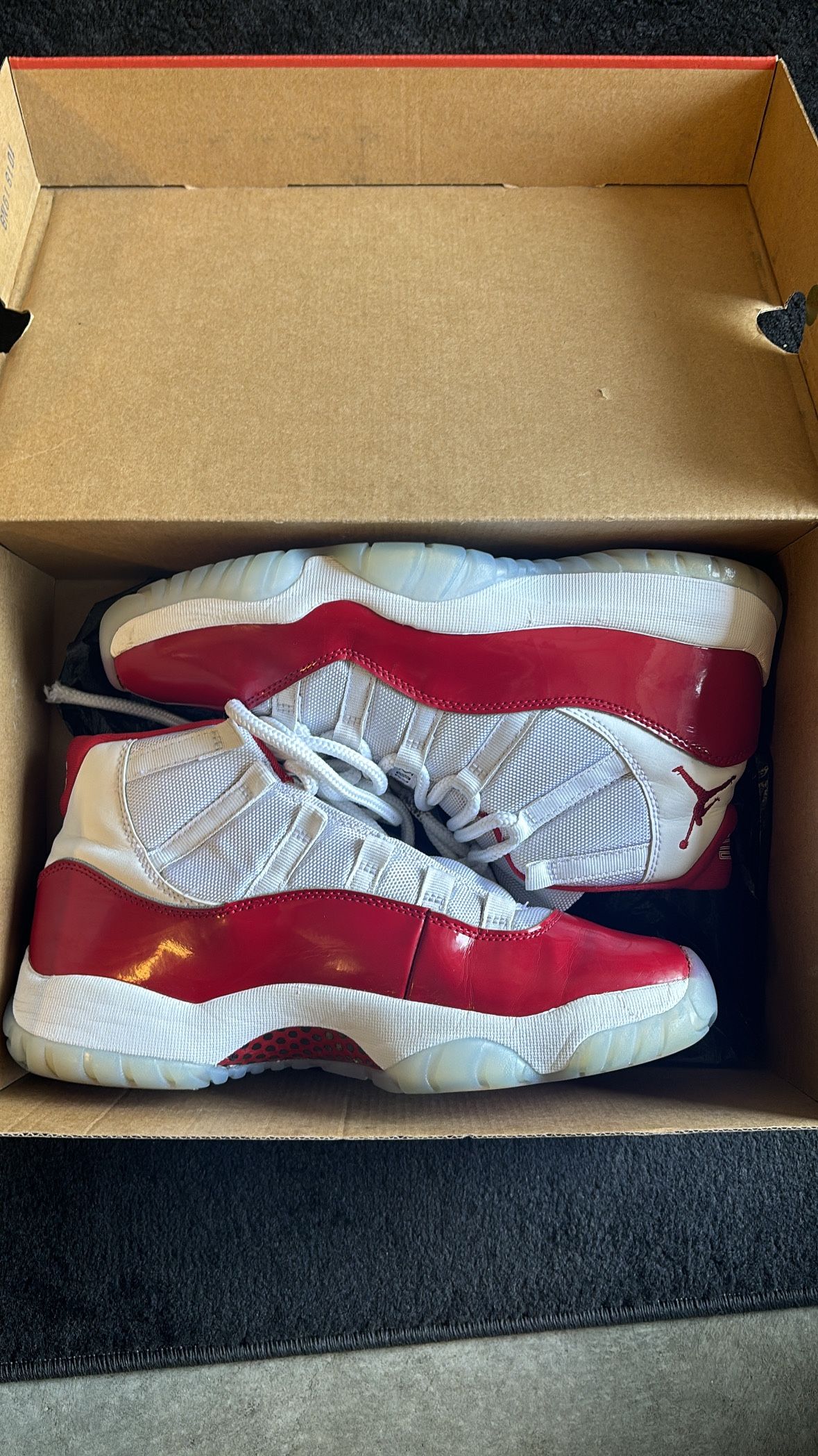 Jordan 11 Cherry Size 9M No Heel Drag 9/10 Condition No Box, 234 On Stock X