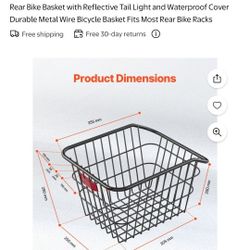 Rear basket for bike.