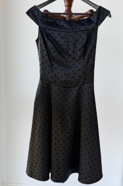 Vintage Fit-and-Flare Black Dress - size 3