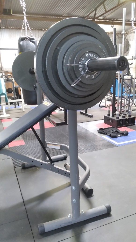 Champs Olympic Weight bench / Gym / pesas / barbell / gymnasio / weights / squat rack stand / Curl Bar