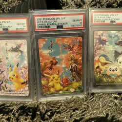 PSA 10 Pokémon Spring Pokeka-sticker Set. Sequential!