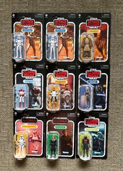 Star Wars TVC Clone Wars Ahsoka AOTC 9 Figure Lot