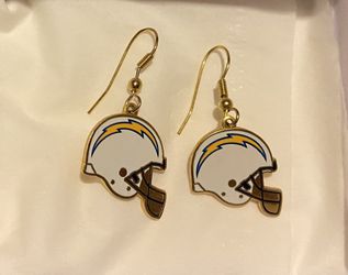 Chargers Earrings (2 Sets) and a Chargers Pin