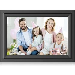Digital Picture Frame, 10.1 Inch WiFi Digital Photo Frame, IPS HD Touch Screen Electronic Picture Frame, 16GB Storage, Slideshow, Easy to Share Photos